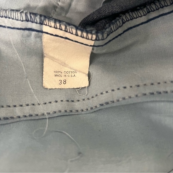 Vintage Dockers Men Pleated Relaxed Medium Wash Denim Shorts Size 38 USA Cotton - Picture 6 of 8